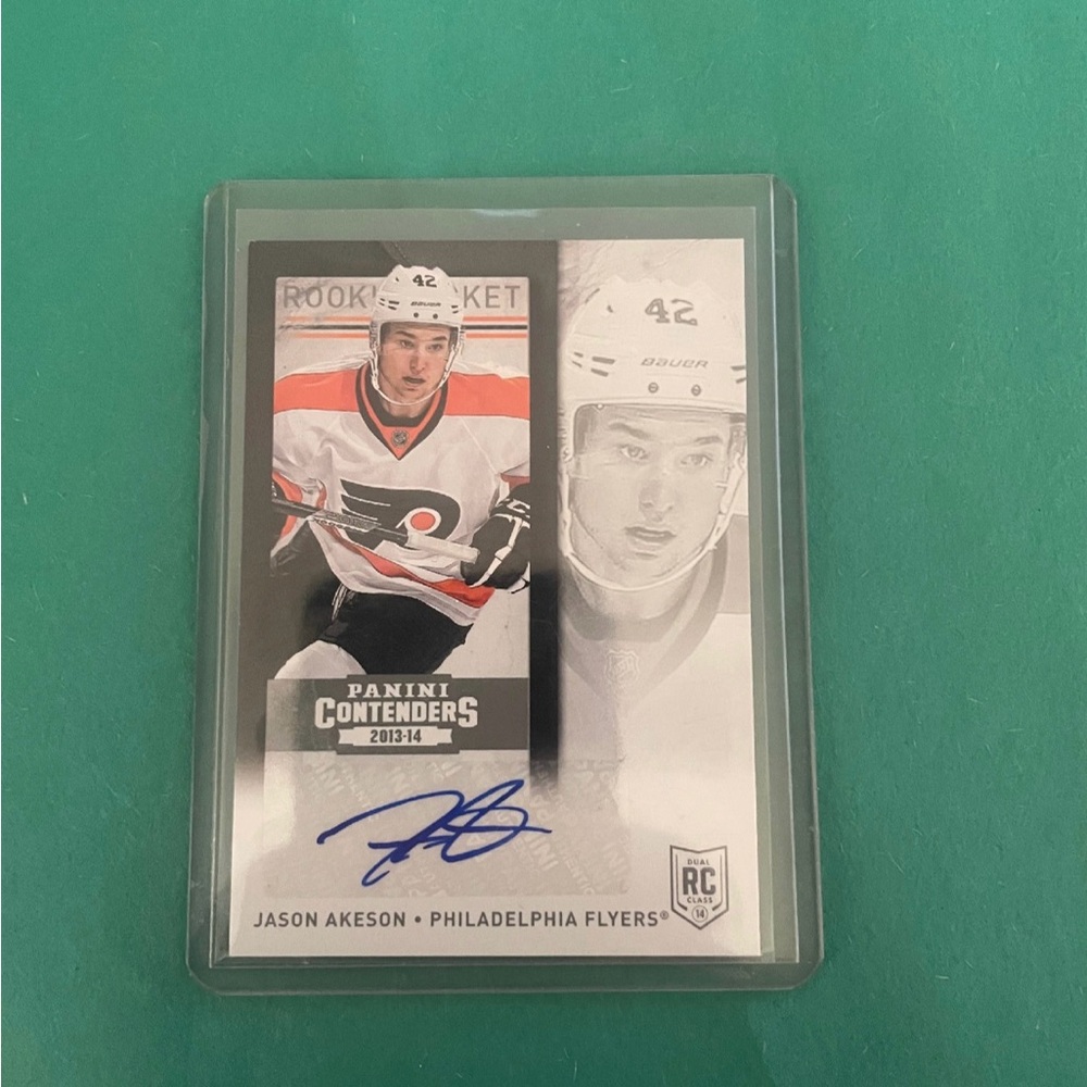 Autographed Panini Contenders 2013-14 Jason Akeson